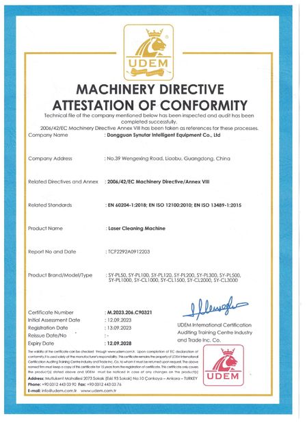 China Dongguan Synutar Intelligent Equipment Co., Ltd. zertifizierungen